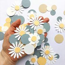 1pack Daisy Flower Confetti ,Daisy Party Decorations Flower Confetti Paper Baptism Decorations For Baby Shower Party ,Table Confetti Party Favors,Flower Confetti For Wedding ,Birthday Decorations,Baby Shower Party Decorations,Gender Reveal Decorations,Baby Shower Party Favors,Home Decor - Multicolor - View 2