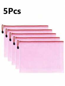 5/10PCS Zipper File Bags Plastic Mesh Zipper Bags Waterproof File Bags Board Game Storage Bags For Office Home Travel (A3 Size 16.9 X 12 Inch, White) - Multicolor - View 8