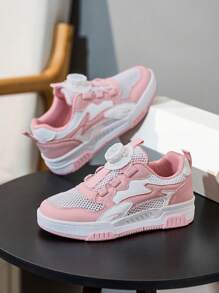 أحذية رياضية شبكية مُنفِّسة للبنات، أحذية رياضية خفيفة الوزن مانعة للانزلاق للأطفال الكبار، صيفية