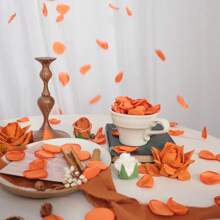100 Stücke Champagner Rose Blütenblätter, Seide Rose Blütenblätter zum Streuen im Hochzeitskorridor, Tischmitte für Dinner, Partydekorationen, romantische Nacht, Valentinstag Heimdekoration