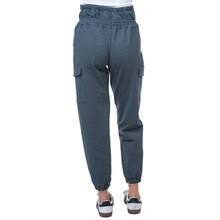 Jogger maternidad premamá embarazo embarazada mujer dama pantalón tipo jogger casual pretina ajustable cordón elástico bolsillos laterales tipo cargo pierna larga con resorte cómodo suave ligero cálido outfit deportivo casual diario hogar descanso ejercicio caminata uso diario moderno versátil holgado crecimiento pancita prenatal posparto primavera verano otoño invierno - Gris Oscuro - Ver 3