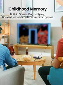 4K HD Videospielkonsole M8 mit 64GB Speicher, doppeltem kabellosen Controller für 10.000 Retro-Spiele, Weihnachtsgeschenk für Kinder