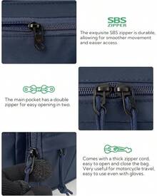 WATERFLY Riñonera cruzada para mujeres y hombres con bolsillos, correa ajustable, Negro, 9.06 x x 3.54 pulgadas - Azul Marino - Ver 7