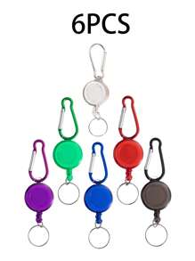 1 buc/6 buc breloc retractabil cu suport pentru card de identitate, insignă, cu cârlig și buclă, perfect pentru a deține carduri de identitate, chei și unelte mici. Cadou suvenir accesorii auto, breloc pentru geantă școală, drăguț gotic Y2k