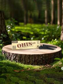 Brown Box Set Of Pre-Rolled Cones + Funnels And Storage Tubes, Ultra-Thin Slow-Burning Pointed-End Rolling Papers, Portable Cone-Shaped Rolling Papers, Romantic Gifts, Party Gifts, Gifts For Friends, Outdoor Supplies, Pre-Rolled Filter-Tipped Paper Accessories, Easy To Carry.