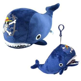 ONE PIECE 2 stijlen echte Raab Laboon pluchen speelgoed anime figuur strohoed piraten teken walvis eiland gevulde hanger cadeau pop 15-25 cm / 5,9-9,8 inch
