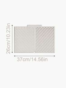 1 Pc Silicone Dish Drying Mat - Foldable, Heat-Resistant, Multi-Purpose Kitchen Draining Pad, Suitable For Dishes And Utensils