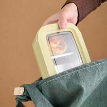 1 件 304 不锈钢分隔午餐盒，带可拆卸盖子，便携式密封防漏午餐盒，大容量可重复使用便当盒，带单/双隔间，水果沙拉储存容器，食物保鲜盒，可用洗碗机和微波炉清洗，适合学生和成人在家中、学校、办公室、户外露营、野餐、旅行、返校使用