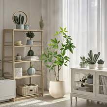 Árbol artificial para uso en interiores, plantas artificiales altas en macetas, plantas artificiales grandes con ramas de follaje realistas, plantas de Aralia artificiales en macetas para decoración en la sala de estar, la oficina o el hogar.