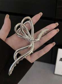 1/2/3pcs Bowknot Hair Clips, Metal Alloy Minimalist Bowknot & Hair Claw Hair Clips For Women, Good For Thick Hair Hair Jaw Clip Hair Clamps Hair Clutch Hair Catcher Clip, Claw Clip Fall Winter Hair Accessories For Women For Vacation Outfits Woman