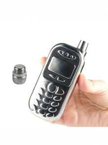 1 pezzo Flacone portatile creativo a forma di telefono in acciaio inossidabile da 3 once, di design a doppio utilizzo come dispenser di bevande e dispositivo mobile, regalo unico per feste e attività all'aperto