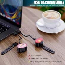 [Super Bright Bicycle Lights] Front & Rear Set, One-Key Quick Release, USB Rechargeable + 350mAh Battery Life, IPX4 Waterproof & Rainproof Design, Night Riding Safety Warning Light
