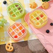 一键式冰格 - 9 块速释硅胶模具，适用于小型冰柜/鸡尾酒吧/办公室，节省空间 - 彩色 - 查看 8