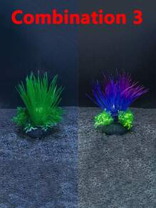 Decoraciones de acuario, plantas artificiales, de fácil cuidado, accesorios decorativos de micro paisaje, hierba submarina falsa, paisajismo de acuario, plantas acuáticas de plástico, decoración de pecera
