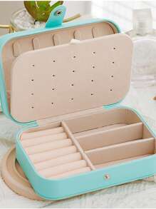 Multi-Color Minimalist Portable Jewelry Box, Travel Bracelet Earrings Necklace Organizer