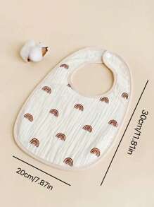 Bavoirs bébé, bavoirs en gaze en forme de U, bavoirs en mousseline respirants et absorbants