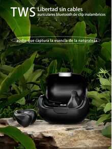 Auriculares inalámbricos con clip TRYMISS M8, con una duración de batería de 180 horas, calidad de sonido de alta definició,diseño en platino y blanco, compacto, refinado, elegante y de alta gama: funciona tanto como auriculares deportivos como accesorio de moda,Cancelación de ruido ambiental ENC, resistencia al agua IPX5 y Bluetooth 5.3,Diseño verdaderamente abierto, uso imperceptible que protege la audición,Día del Padre - Negro - Ver 8