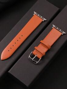 Ultra-Thin PU Leather Strap Compatible With Apple Watch 1-10 SE Ultra Men's And Women's Casual Band 49/46/45/44/42/41/40/38mm Watchband Accessories - 42(S123) 44 45 46 49 - View 9