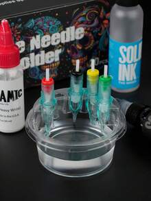 20个防漏纹身墨水清洗杯 - 透明塑料材质，易于混合稀释，适用于Tip-Top墨水盒清洁 - 专业级，无需电池