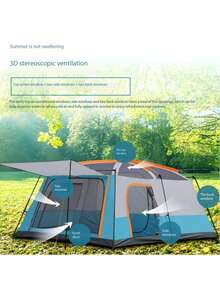 Carpa portátil multicolor, para uso en campamentos y excursiones al aire libre, comidas familiares y vacaciones en la playa, multifuncional, con protección contra la lluvia, el sol y el viento. Adecuada para excursiones familiares, parejas, cenas al aire libre. Incluye bolsas de almacenamiento, cortinas, varillas, clavos para el suelo y cuerdas para el viento. - Multicolor - Ver 4