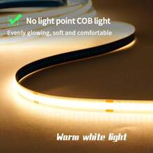 1pc COB LED Strip Light USB 5V Led Strip Light With Touch Sensor Control Dimmer Warm Light/ White Light/ Natural Light DIY Lamp Tape 1M-5M Linear Lightings For Bedroom, Closet, Study, Corridor, Staircase, Kitchens, Hallway DIY Shaped Lights