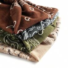 4 Packungen Vintage Paisley Muster Stirnbänder, bunte Bandana Sport Schweißbänder, Yoga Haarzubehör, Boho Stil, Polyestermaterial elegante Haarbänder