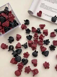 10 Pcs Random Flower, Rabbit, Heart Shape Mini Princess Side Bang Hair Clips, Hair Accessories Summer Hair Claws Claw Clips Hair Jaw Clip Hair Clamps Hair Clutch Hair Catcher Clip