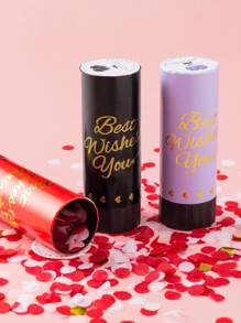 1pc Spring-Loaded Mini Multicolored Paper Confetti Popper, Suitable For Birthday Party, Holiday Celebration, Christmas Party, Housewarming, Wedding, Color Paper Handheld Center Exploder Decoration, Mother's Day, Graduation Ceremony