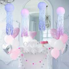 Lanterne din hârtie cu meduze Decorațiuni pentru petreceri tematice pe ocean, fier și hârtie, versatile pentru nunți, petreceri de burlac, bar/Bat Mitzvah, nuntă, ziua de naștere, petrecere de burlac și sărbători generale
