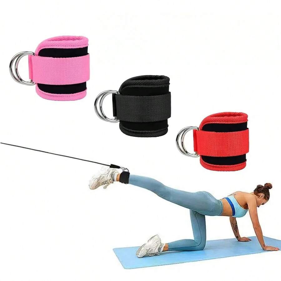 1pc Polyamide Fitness Ankle Buckle Strap - Pink - View 1