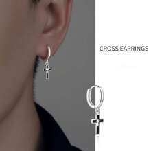 1 para męskich kolczyków - modny styl hip-hopowy, biżuteria do codziennego noszenia i na prezent