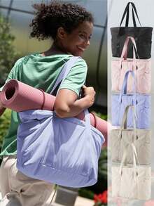 Yoga Mat Tote Bag For Women Men With Compartments Sport Gym Bag For Fitness Laptop Work Nurse Dance School Weekender Overnight Travel Duffel Carry On Shoulder Bag - Multicolor - View 2