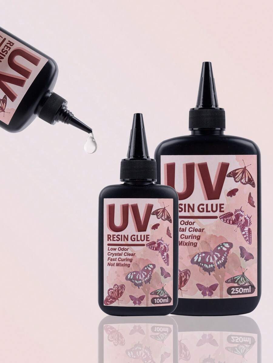 100g/250g Crystal Clear Hard Type UV Resin,High Hardness Curing Fast Low Viscosity,Pre-Mixed Transparent Epoxy For Jewelry Making,Odorless Solar Activated Adhesive - UV - View 1