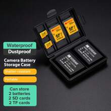Llano Professional Camera Battery Box – Waterproof & Dustproof SD/TF Card Protector Case, Compact & Durable For Travel & Storage