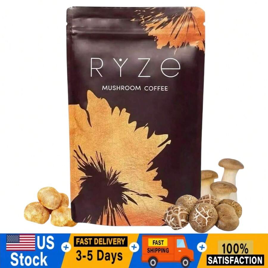 Mushroom Coffee Powder, For Immunity Boosting, Contains Cordyceps, Ganoderma Lucidum, Lion's Mane, And More | Enhanced Stamina & Focus Supplement For Workouts Bjp1dian - 其他 - 查看 1