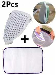 1 Set Premium PE Eisen Schuhüberzug Hitzebeständiger Bügeleisen Schutz + Bügeltuchauflage, passend für alle Bügeleisen, langanhaltend Thermoschutz für Zuhause, Wohnung & Reinigungen, verhindert Brandflecken & verlängert die Lebensdauer des Bügeleisens, Wäscheaccessoires | Federbefestigung | Superglattes Oberflächenfinish