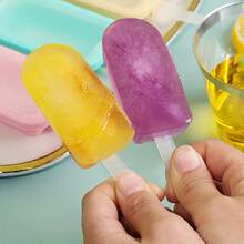 1 件带盖硅胶冰淇淋模具 - 可爱的心形硅胶易脱模尺寸适合自制冰棒适用于厨房和派对使用适用于果汁和奶油混合物夏季派对和家庭时间 DIY 冰淇淋模具