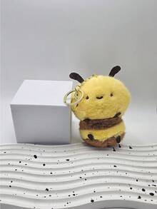 可爱胖蜜蜂毛绒玩偶钥匙扣，动物吊坠饰品，可挂在包包、汽车、礼物上 - 彩色 - 查看 10