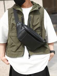 1pc Portable Sports Bag, Travel Bag, Storage Bag, Shoulder Bag, Multi-Functional Zipper Chest Bag, Large Capacity Shoulder Backpack Crossbody Bag, Suitable For Back To School, Workout, Cycling And Hiking, Unisex - Multicolor - View 3