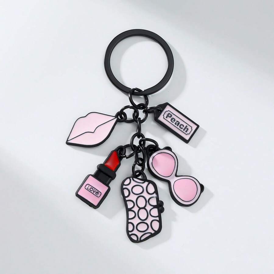合金口红造型钥匙扣,优雅别致,适合情人节、母亲节、妇女节等节日,也可作为装饰包包挂饰、圣诞礼物、挂绳、证件夹、车载饰品或送给母亲、父亲、毕业生和老师的礼物。 - 黑粉 - 查看 1
