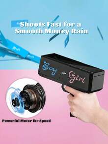 101个/51个/50个/10个性别揭晓彩纸礼炮，包含粉色和蓝色道具，手持彩纸礼炮，趣味游戏，适合性别揭晓派对、婴儿派对、男孩或女孩破冰游戏（注意：需要3节AAA电池）。 - 藍色粉紅色 - 查看 5