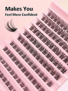 Rikuaild 单根睫毛 120 片 D 卷混合长度 8-16 毫米蓬松纤细自然睫毛延长 DIY 睫毛可重复使用簇状睫毛 睫毛簇、睫毛簇、单根睫毛、睫毛、假睫毛 - D - 查看 3