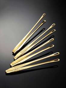 1pc Korean Style Stainless Steel Cooking Tongs, Kitchen Cooking Tongs For Grilling, Home & Outdoors Barbecue, Steak, Salad