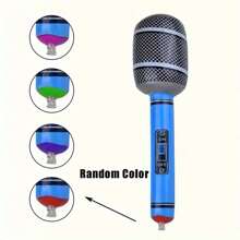 1pc/3pcs Inflatable Music Props, Durable PVC Material, Assorted Colors, For Party Decorations And Stage Performance Accessories, No Power Needed, Perfect For Themed Parties, Music Festivals And Birthday Celebrations