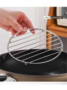 1 pièce Support épais en acier inoxydable pour casserole, tapis résistant à la chaleur, dessous de plat polyvalent pour la cuisine, grille vapeur, support pour bol et plat