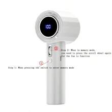 100-Speed Adjustable Small Fan With 1800mAh Battery, High-Speed Outdoor Portable Desk Mini Handheld Fan