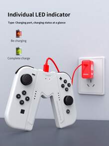 1pc Switch Game Controller Grip Handle, Compatible With Switch OLED Universal Controller Charging Grip, NS Joycon Charging Dock OLED Stand Controller Holder, Gaming Accessories, Control Grip