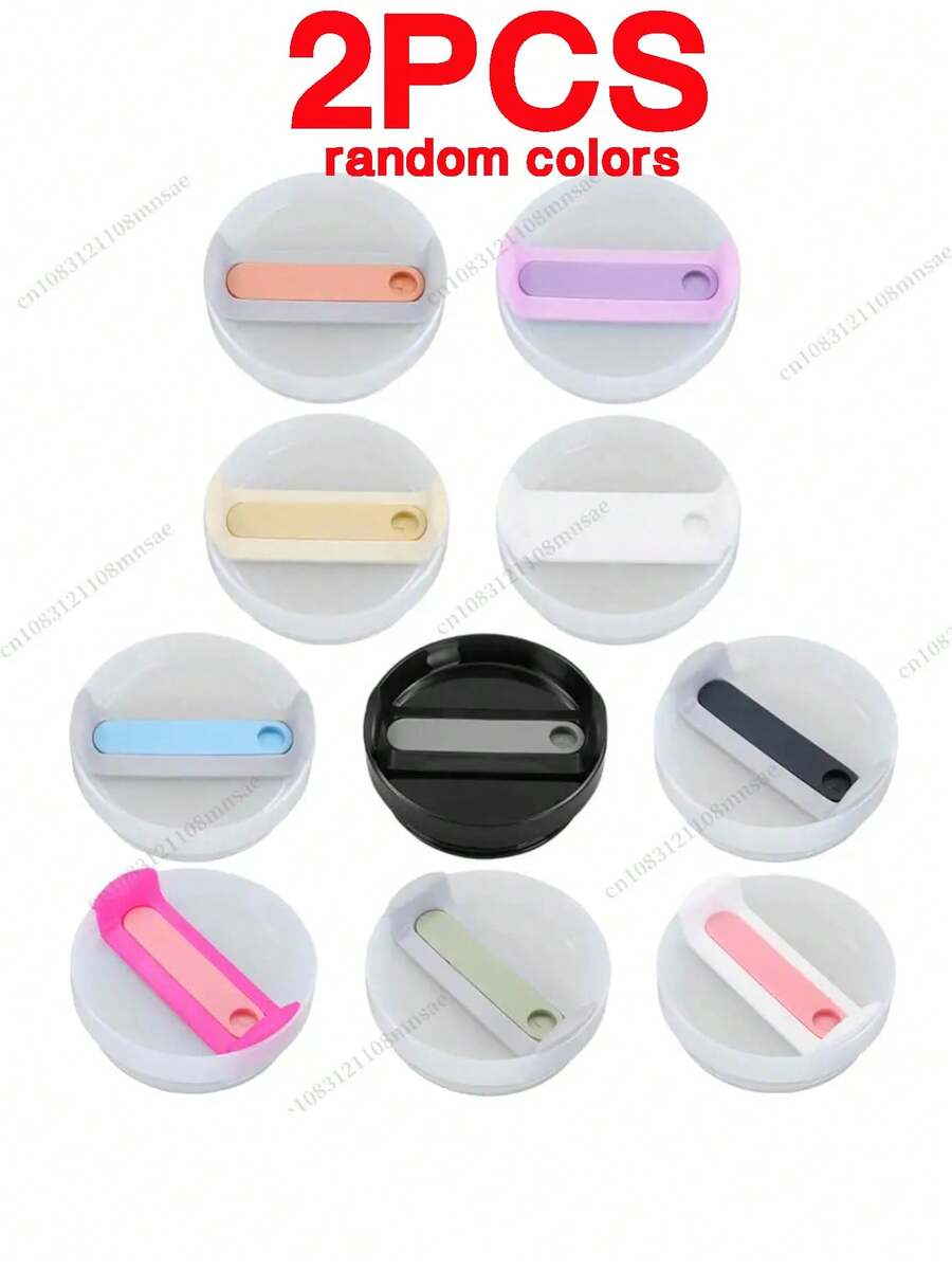 1/2 件随机颜色 40 盎司适用于保温水瓶盖咖啡杯翻盖吸管盖替换防溢马克杯盖配件 - 多色 - 查看 1