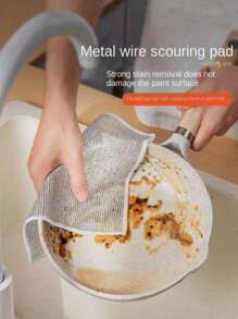 30pcs/20pcs/2pcs Metal Scouring Pads, Anti-Scratch Steel Wool Sponge, Multi-Purpose Metal Wire Dish Scrubber, Easy To Rinse, Reusable, Metal Wire Cleaning Cloth, Metal Wire Dish Cloth For Cleaning Pots, Pans, Utensils, Sink, Countertop, Stove, Reusable Kitchen Cleaning Towels, Dish Cloths, Lint-Free, Streak-Free, Washable Cleaning Rags, Kitchen Supplies, Kitchen Cleaning Tools, Cleaning, Kitchen Towels, Weddings, Mother's Day, Party Events