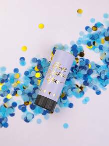 1pc Spring-Loaded Mini Multicolored Paper Confetti Popper, Suitable For Birthday Party, Holiday Celebration, Christmas Party, Housewarming, Wedding, Color Paper Handheld Center Exploder Decoration, Mother's Day, Graduation Ceremony